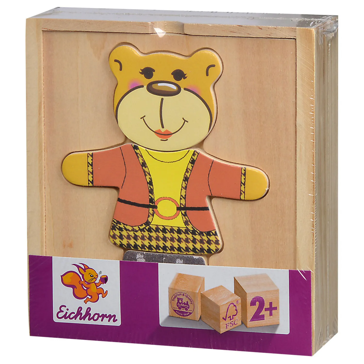 Houten Puzzel Beer, 20st.-Eichhorn Clearance