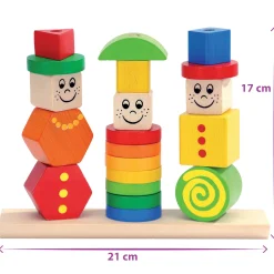 Houten Stapelpuzzel Figuren><noscript><img width=