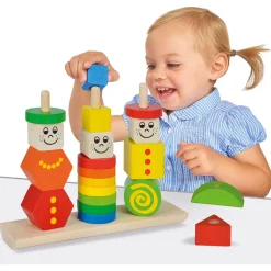 Houten Stapelpuzzel Figuren><noscript><img width=