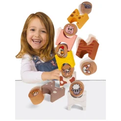 Houten Stapelspel Boerderijdieren, 14dlg.><noscript><img width=