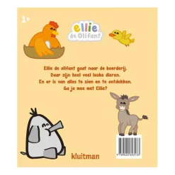 Ellie De Olifant. Wat Ziet Ellie? Op De Boerderij Peuterboek-Uitgeverij Kluitman Sale