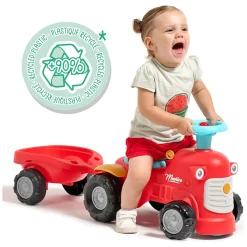 FALK Looptractor Maurice met Trailer Rood- New