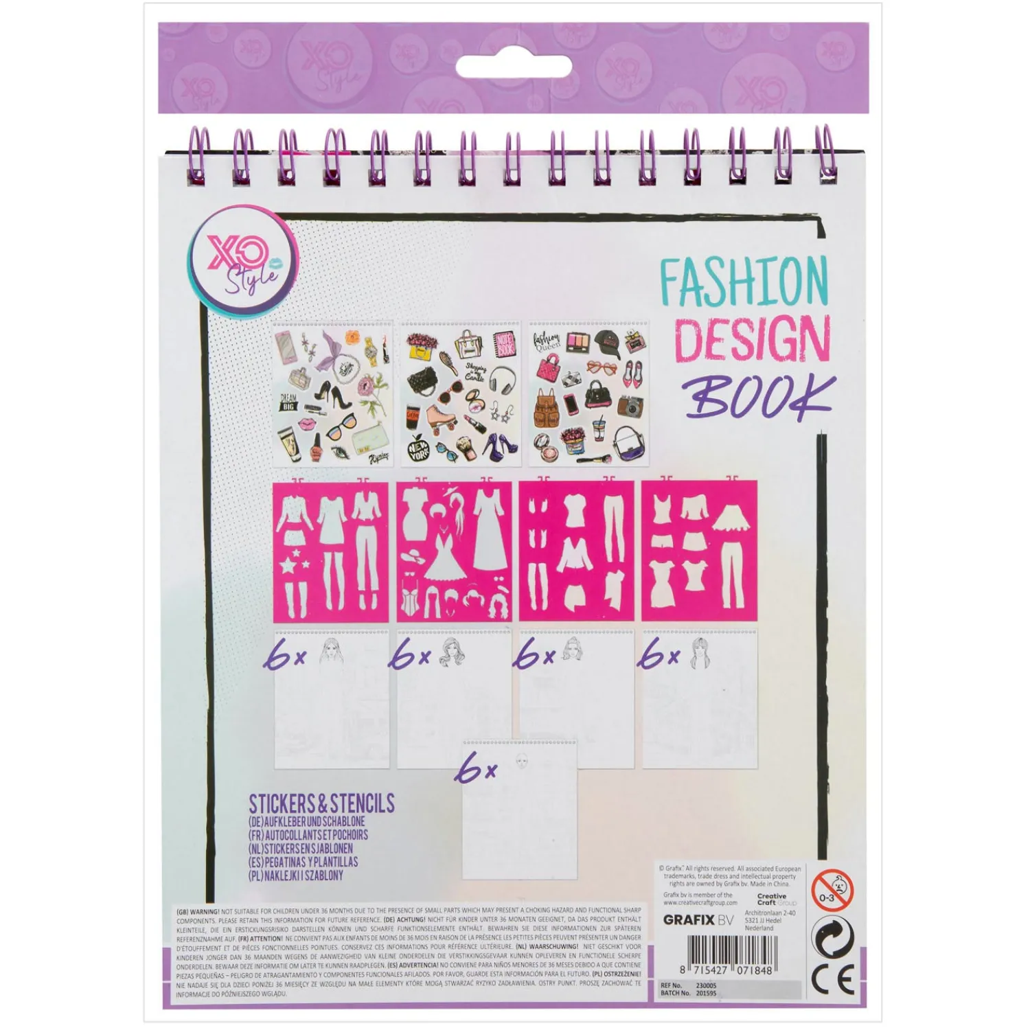 Grafix Fashion Design Stickerboek + Stencils