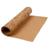 Faux Leather Papier Bruin met Bloemenprint, 1m>Creativ Company Outlet