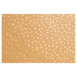 Creativ Company Faux Leather Papier Bruin met Stippen, 1m Clearance