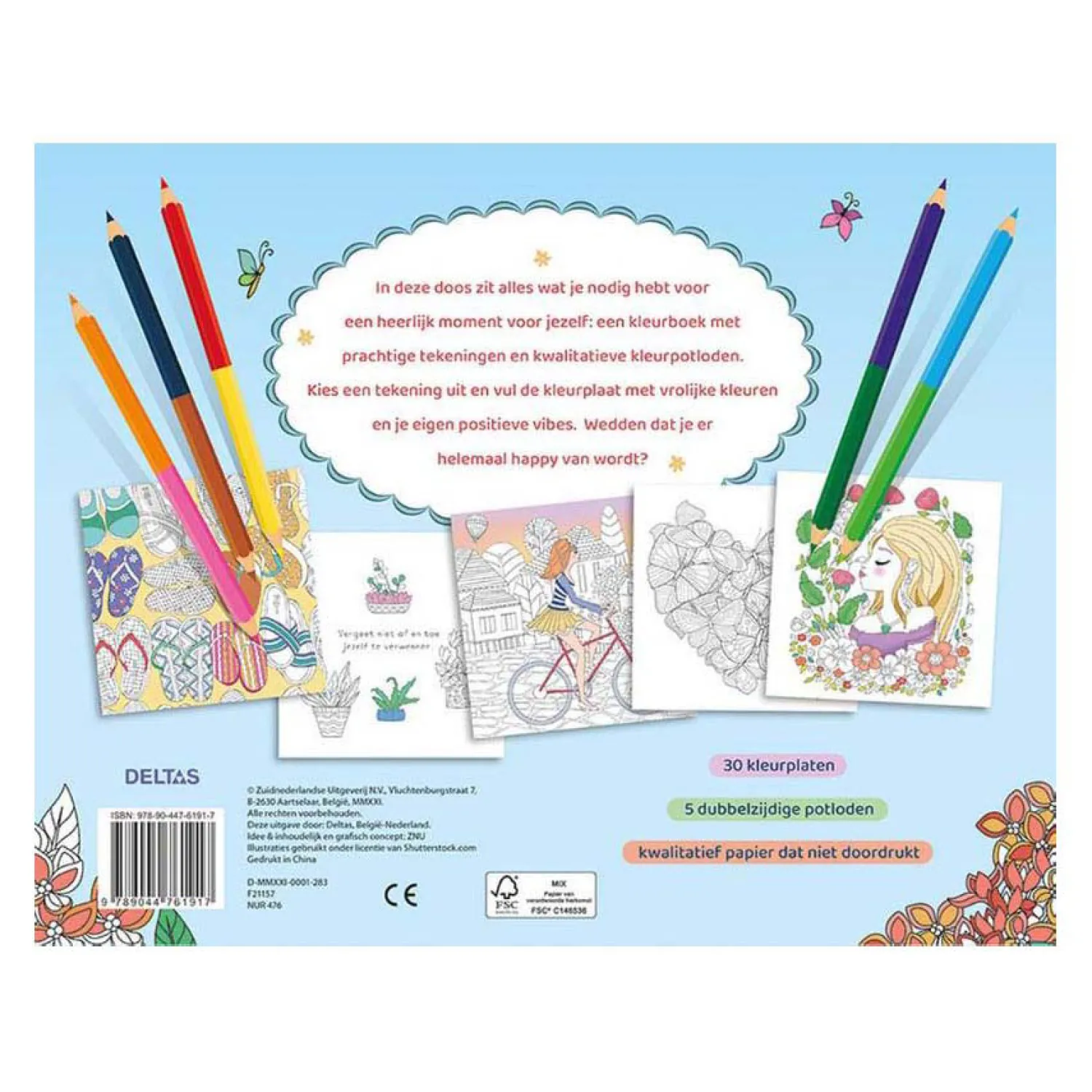 Feel Happy Coloring - Kleurboek en Potlodenset>Deltas Best