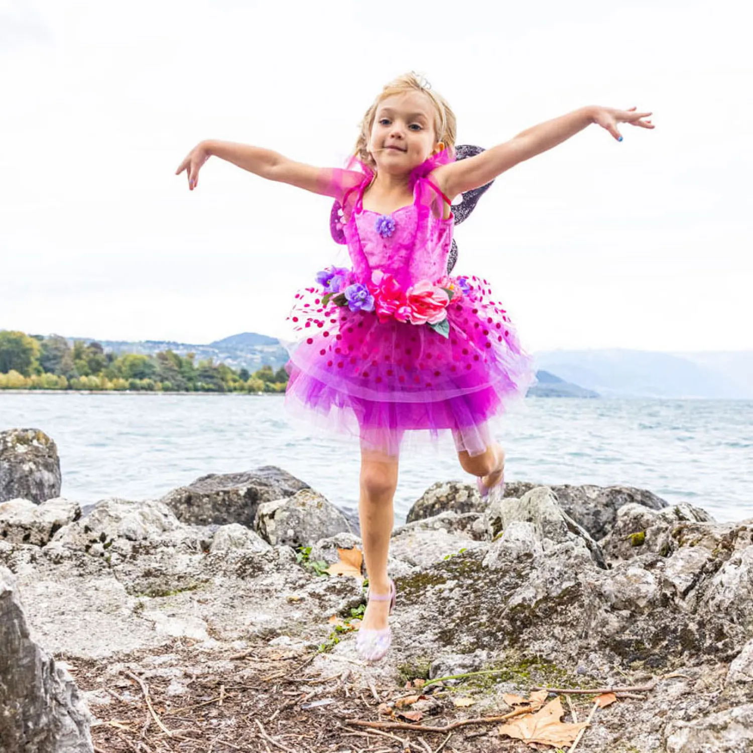 Feeënjurk met Bloemen Deluxe, 5-6jr.-Great Pretenders New