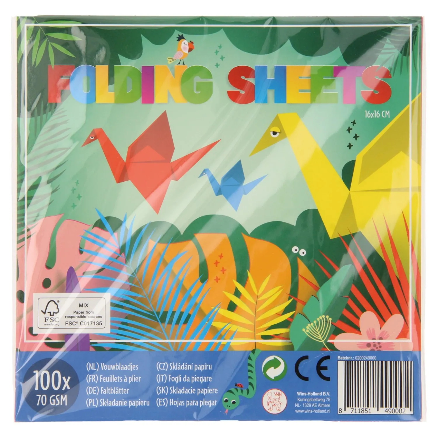 Wins Holland Felgekleurde Vouwblaadjes, 16x16cm Sale