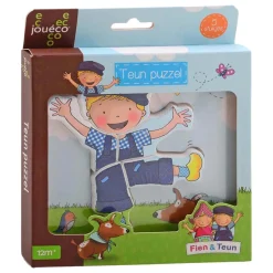 Fien & Teun Houten Puzzel Teun - 5dlg.>Johntoy New