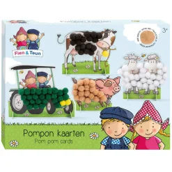 Fien & Teun Pompom Plakken-Bambolino Toys Clearance