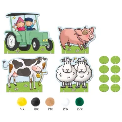 Fien & Teun Pompom Plakken-Bambolino Toys Clearance