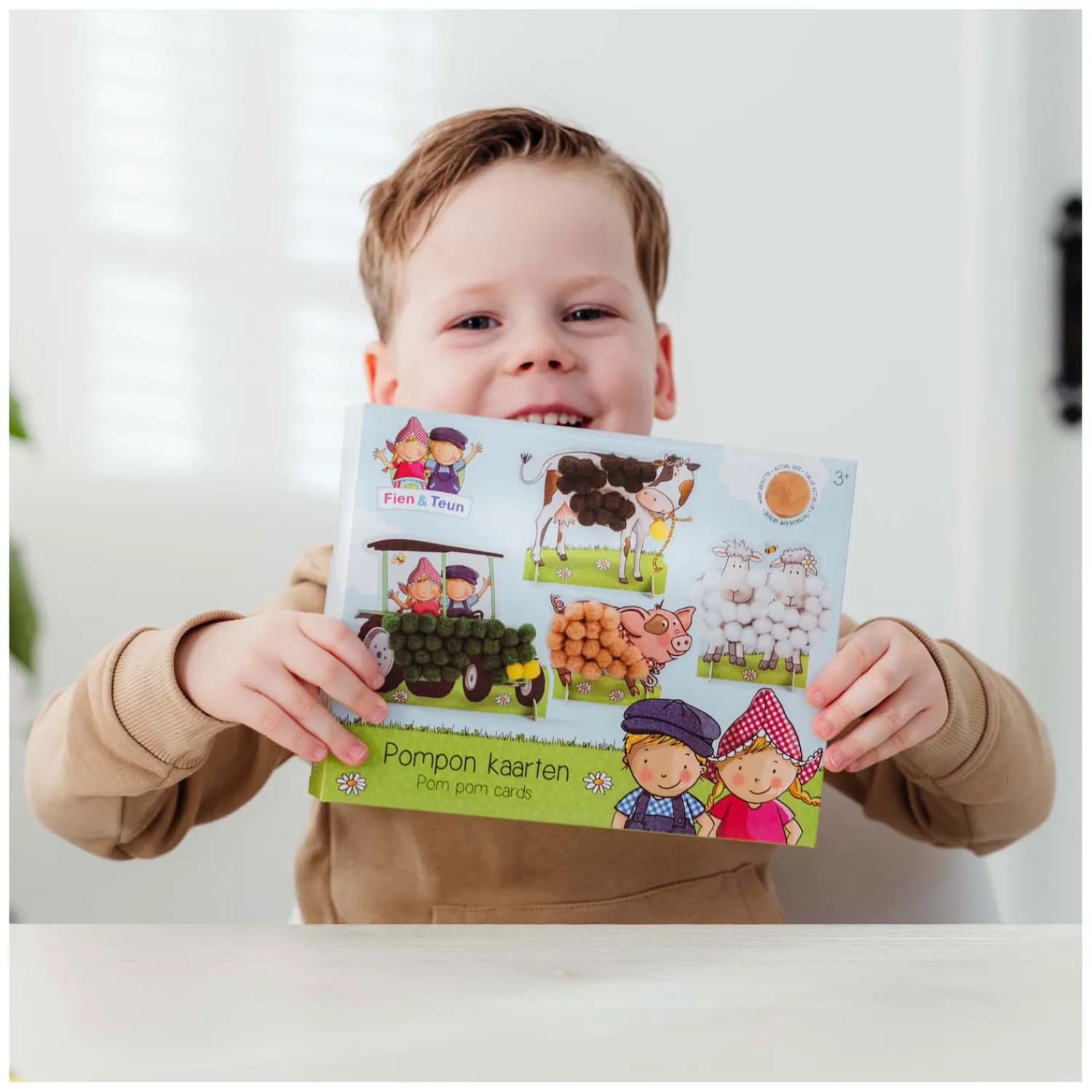 Fien & Teun Pompom Plakken-Bambolino Toys Clearance