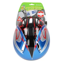 Johntoy Fietshelm, maat 50-54 -Blauw/Rood