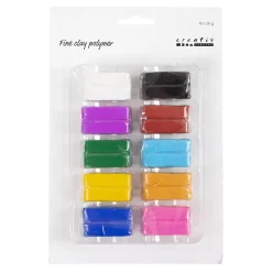 Fijne Polymeerklei Kleurrijk, 10x20 gram-Creativ Company New