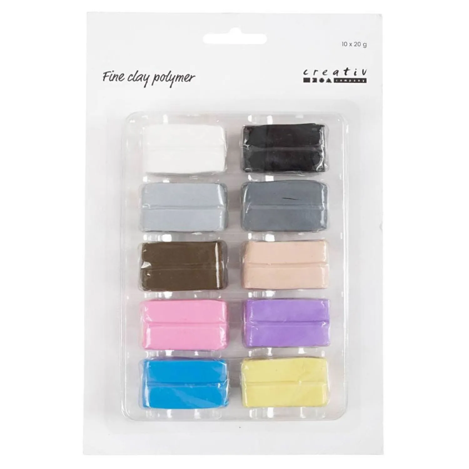 Creativ Company Fijne Polymeerklei Pastelkleuren, 10x20 gram Discount