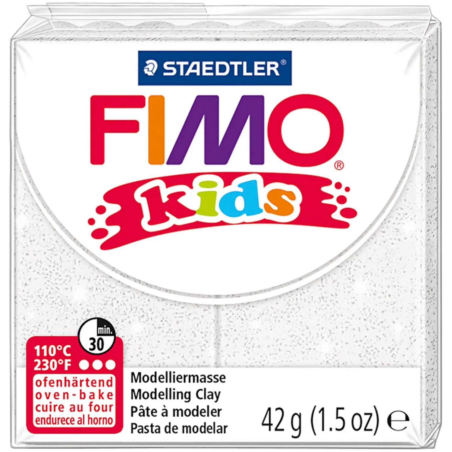 Kids Boetseerklei Wit Glitter, 42gr>Fimo Discount