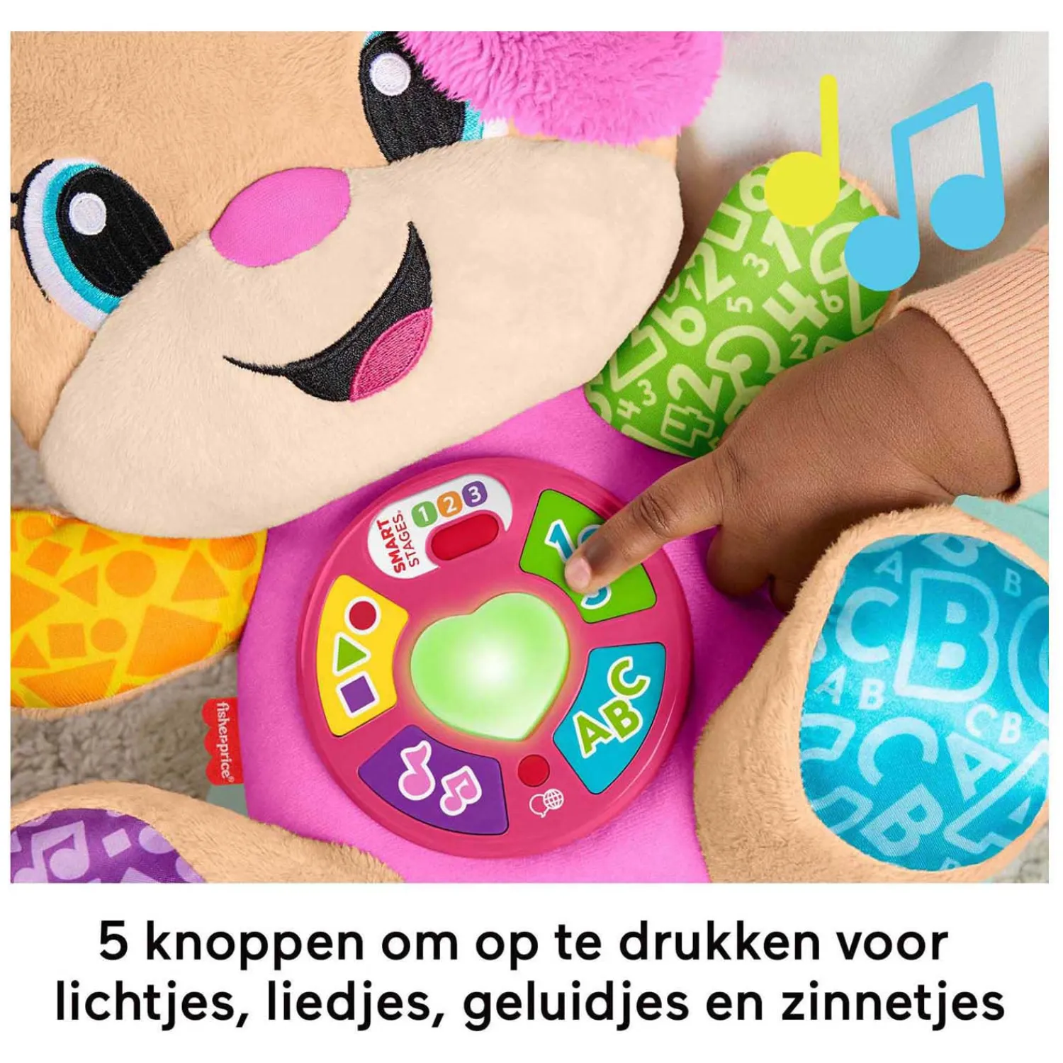 Zusje Puppy Knuffel met Geluid>Fisher Price
