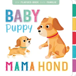 Flapjesboek Familie - Baby Puppy, Mama Hond-Rebo Publishers Clearance