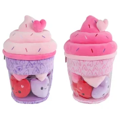 Fluffy Menu Pluche Ijsje met 4 Hartjes - 36cm