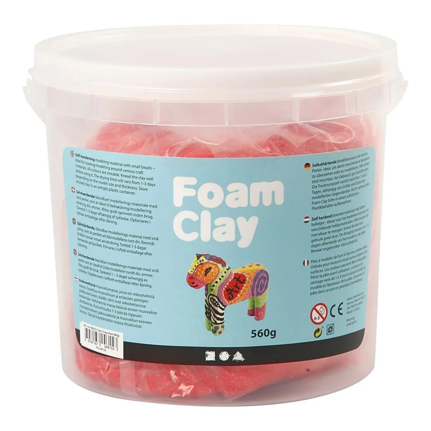 - Rood, 560gr.-Foam Clay Best