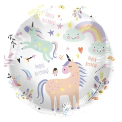 Folieballon Happy Birthday Unicorns 45cm.>Folat BV Best