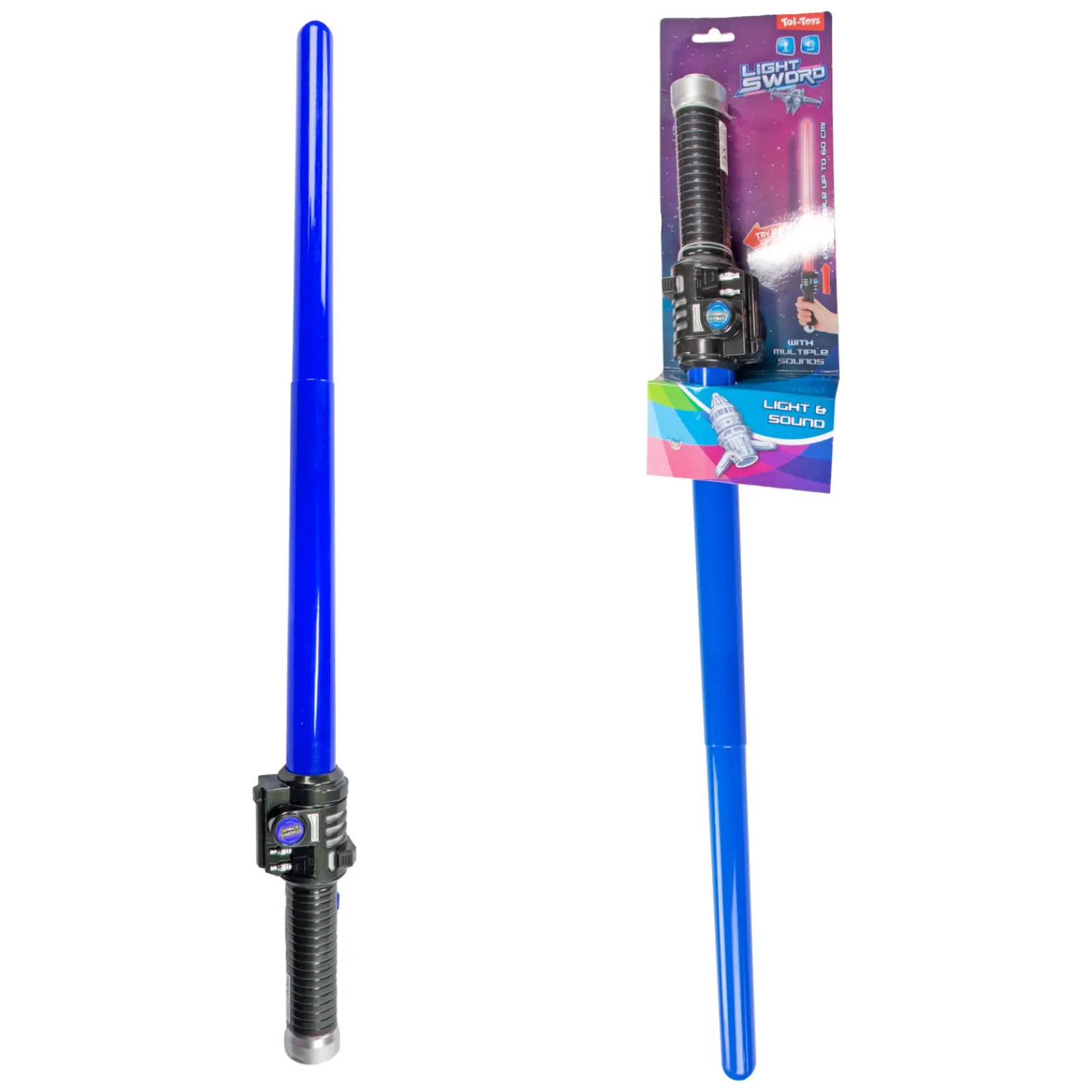 Fun Uitschuifbaar Lichtzwaard met Geluid,-Toi-Toys