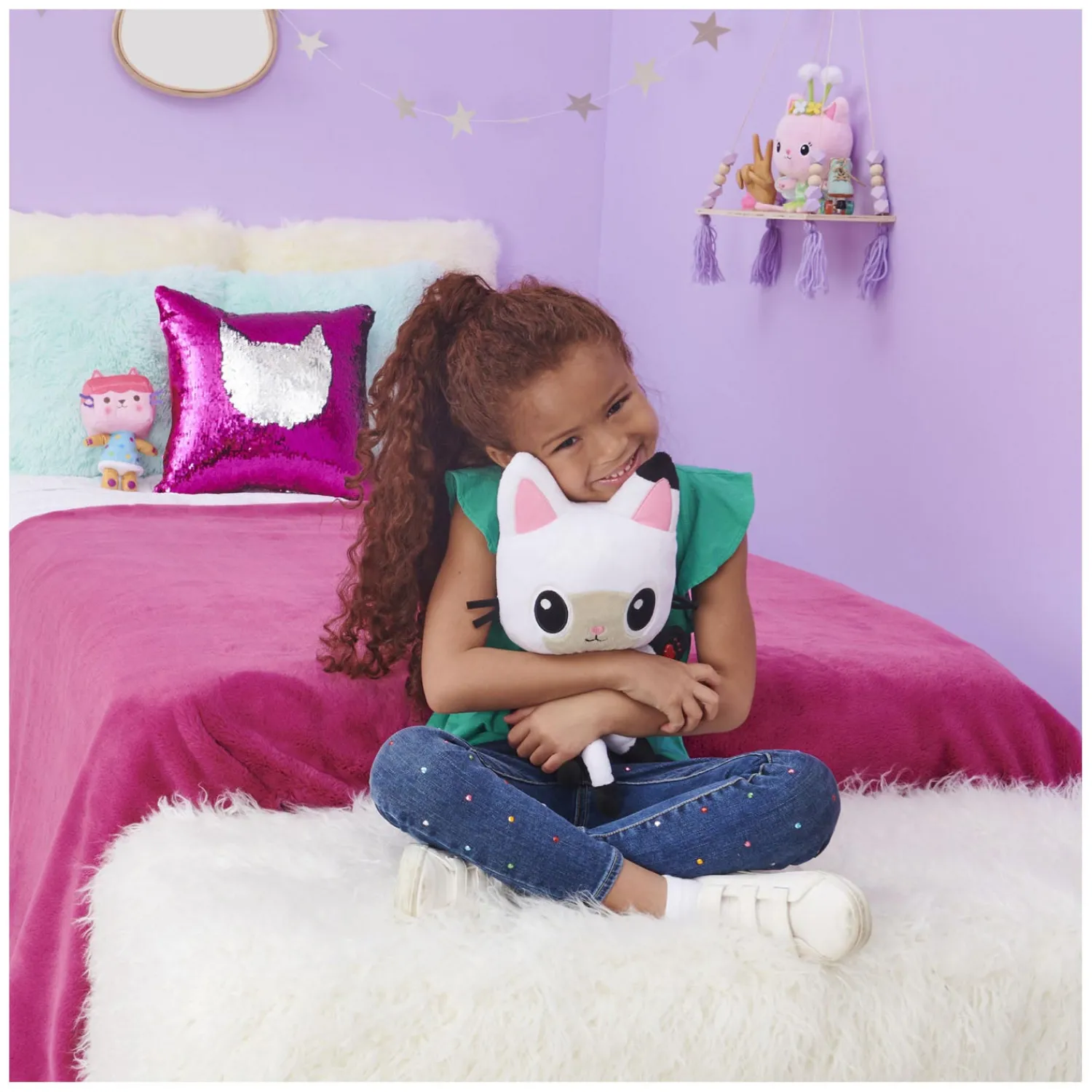 Spin Master Gabby's Poppenhuis - Pandy Poek Knuffel met Geluid, 30cm Clearance