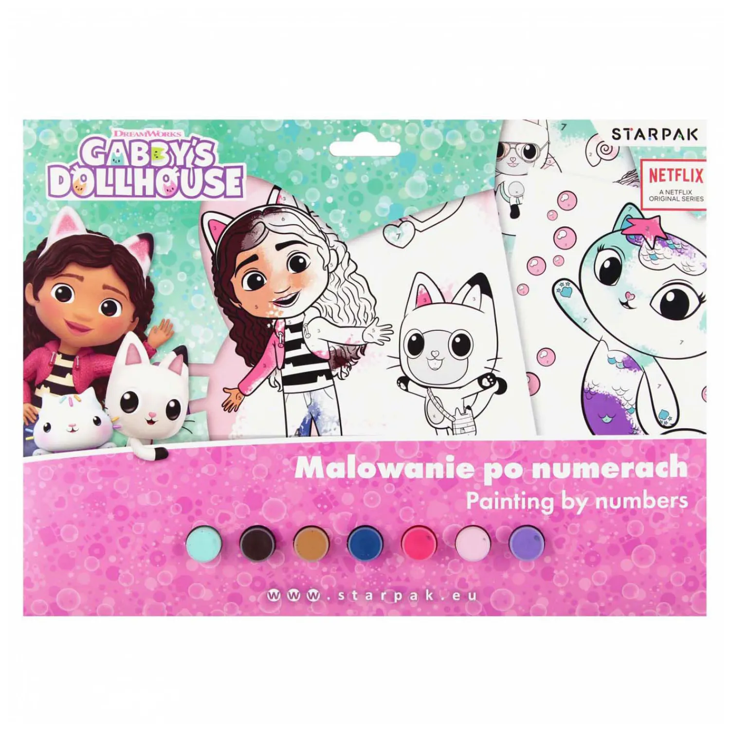 Gabby's Poppenhuis - Schilderen op Nummer - incl. 7 Kleuren Verf en Penseel> New