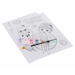 Gabby's Poppenhuis - Schilderen op Nummer - incl. 7 Kleuren Verf en Penseel><noscript><img width=