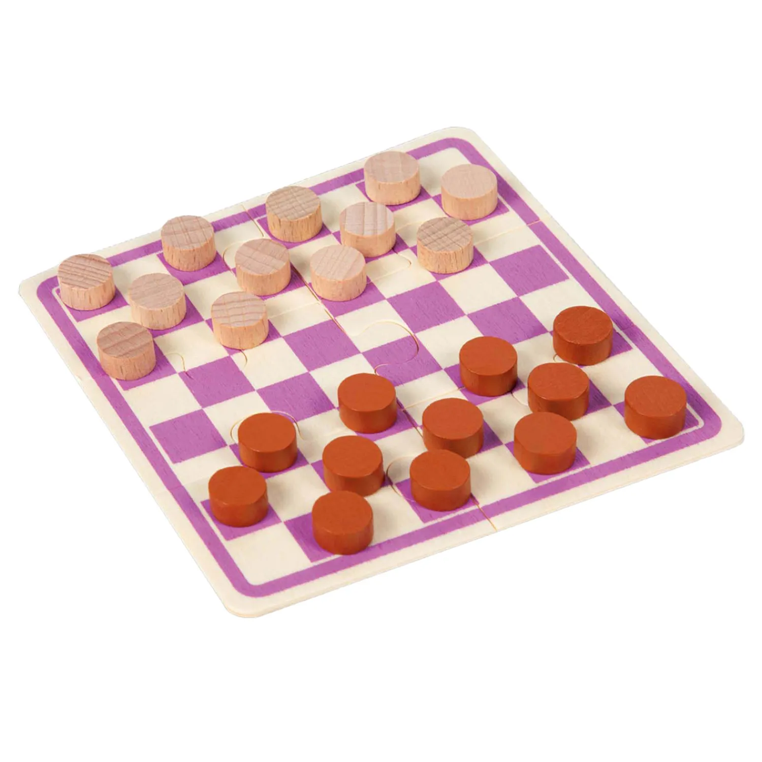 Toi-Toys Games Mini Houten Bordspel Dammen
