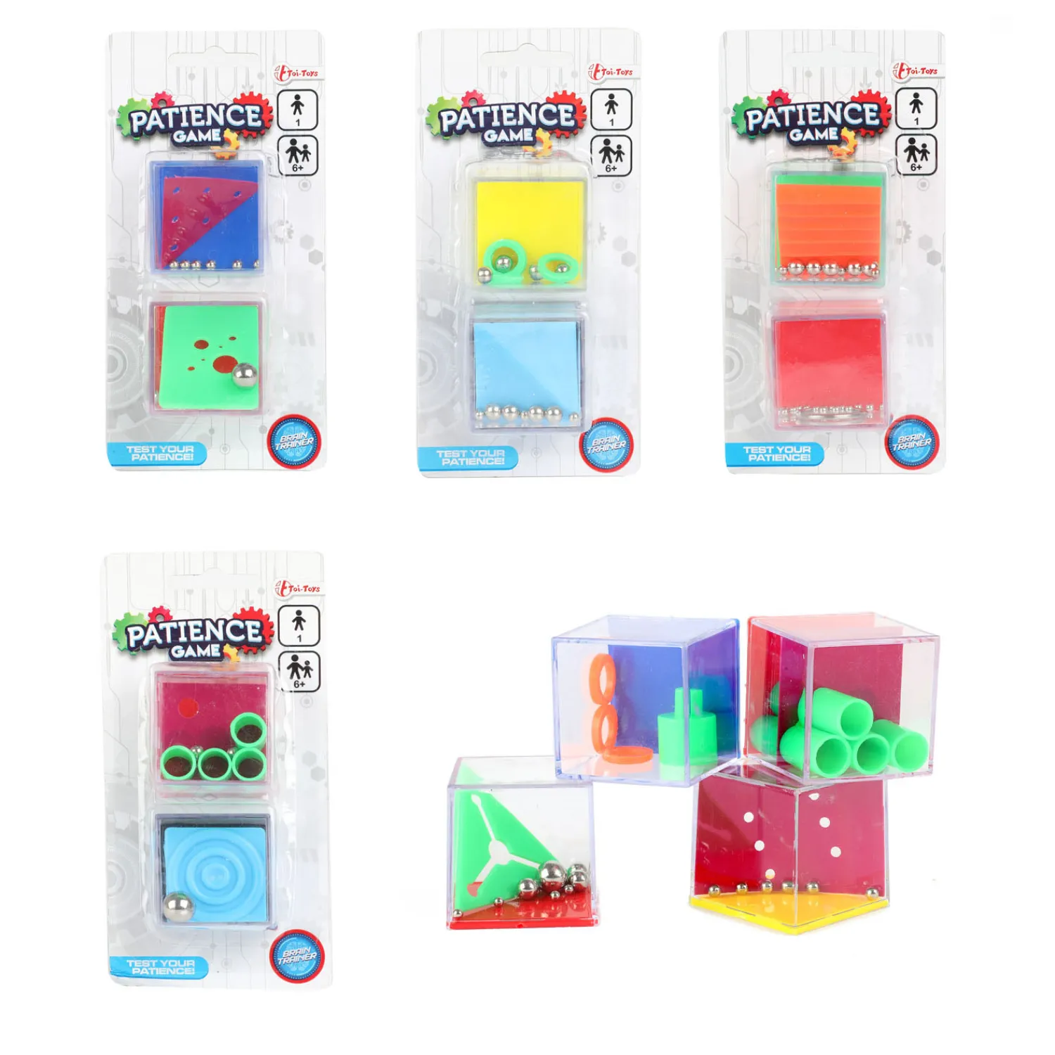 Geduldspel Fidget Kubus, 2st.-Toi-Toys Clearance