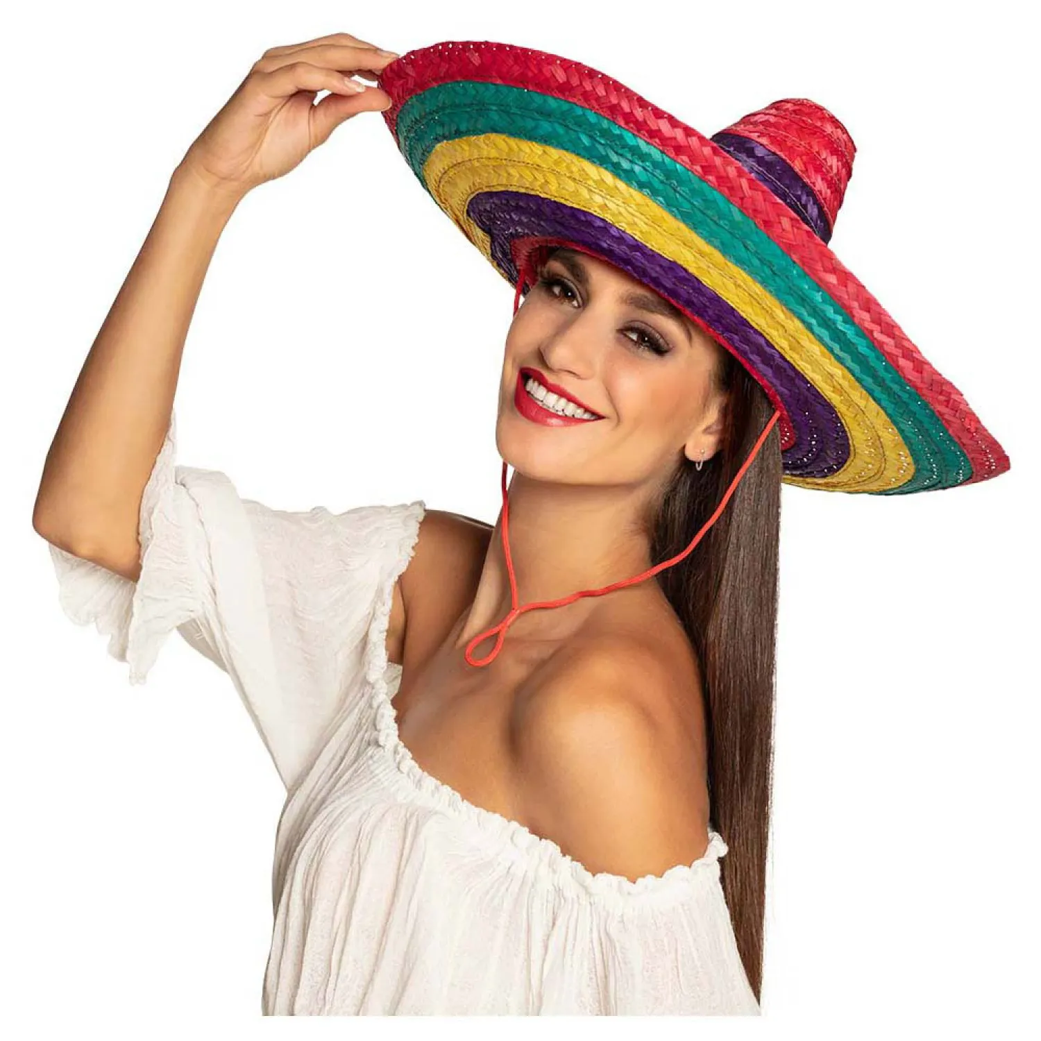 Gekleurde Sombrero Puebla, 49cm-Boland Clearance