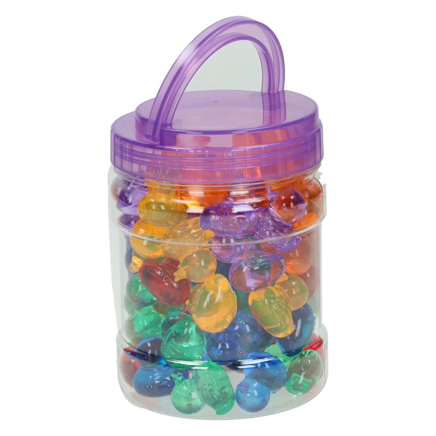 Gekleurde Transparante Speeleendjes - 60st. Outlet