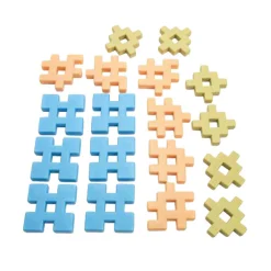 Gekleurde Wafelblokken - 21dlg> New