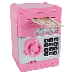 Geldkluis met Geheime Code Roze, 19,5cm> Clearance