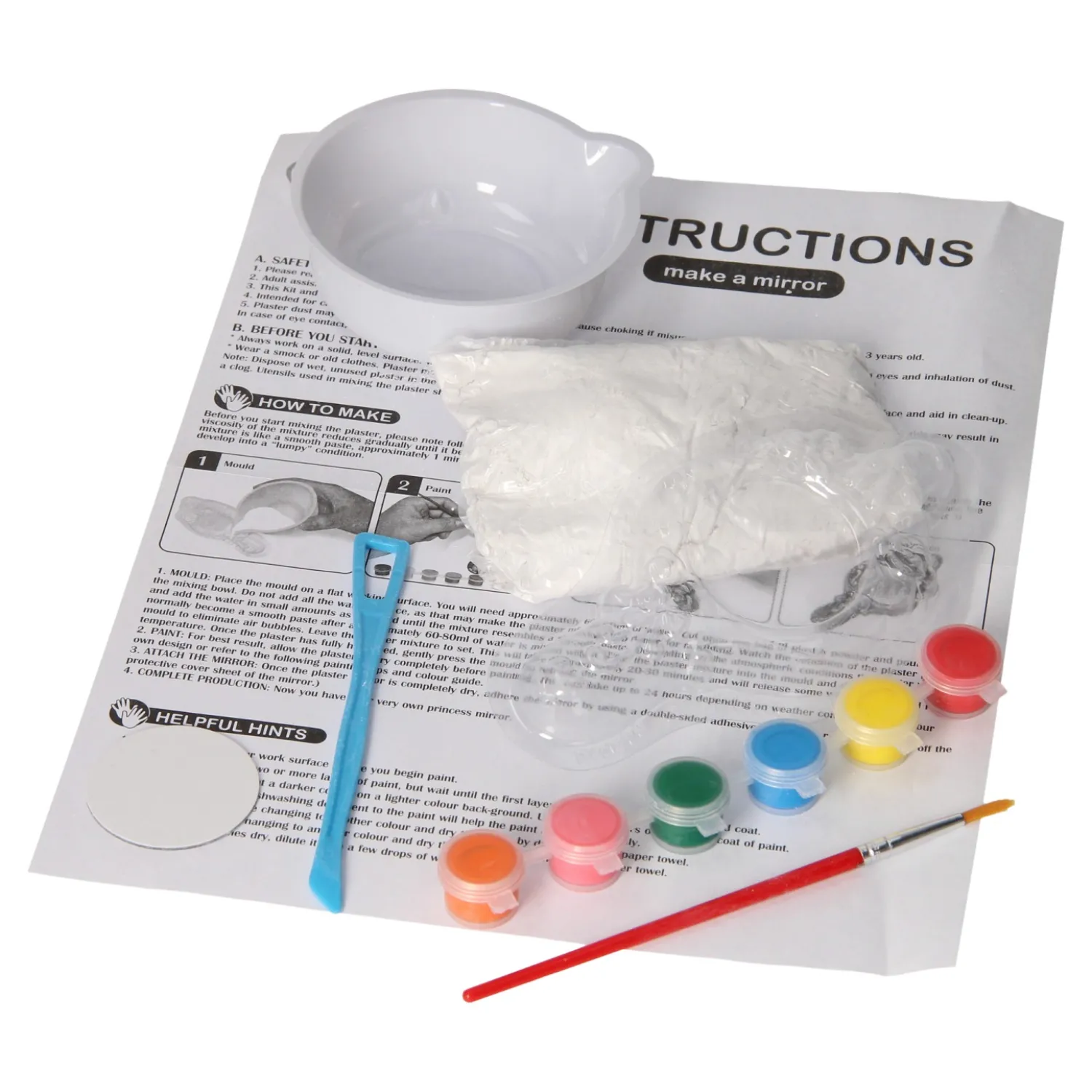 Gips Gieten - Handspiegeltje- Outlet