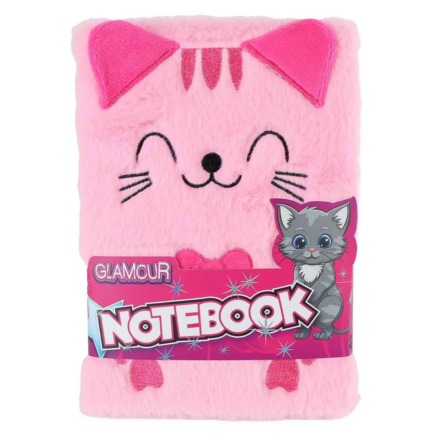 Glamour Fluffy Kat Notitieboek A5 Roze - 80pag. Outlet