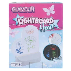 Glamour Lichtbord Hart met USB-aansluiting en 7 Stiften, 16cm> Discount