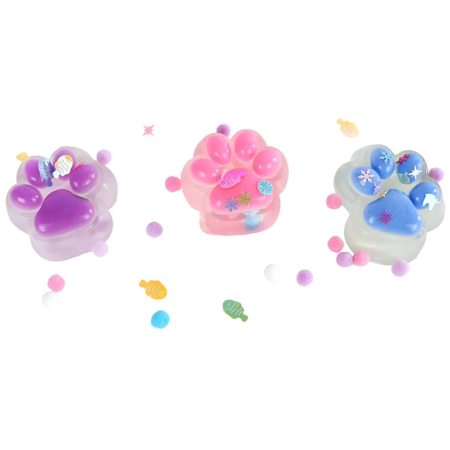 Glamour Squishy Kattenpootje met Glitters> Clearance