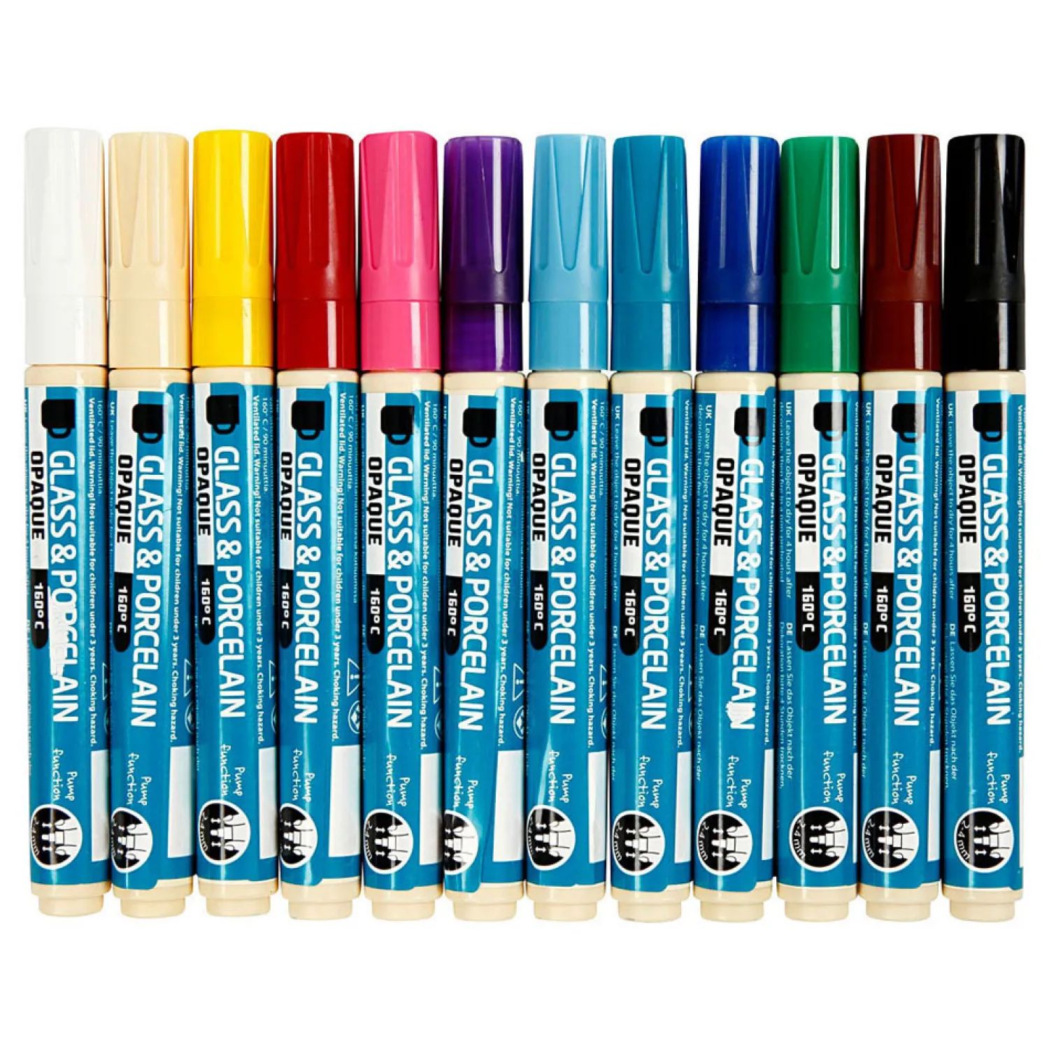 Glas- En Porseleinstiften Kleur Dekkend, 12st.>Creativ Company Hot