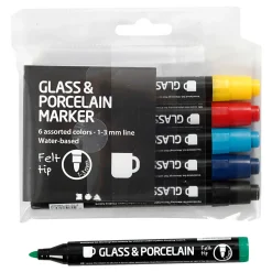 Creativ Company Glas- en Porseleinstiften, 6st. New