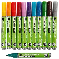 Glas- En Porseleinstiften Kleur Glitter, 12st.-Creativ Company Sale