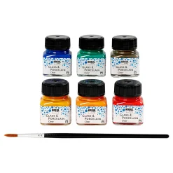 Glas- en Porseleinverf Helder Kleur, 6st.>Creativ Company Sale