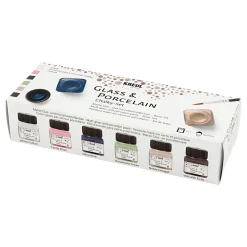 Creativ Company Glas- en Porseleinverf Kalk Kleur, 6st. Sale