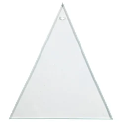 Glazen Plaat Driehoek met Gat 8x9cm, 10st.-Creativ Company