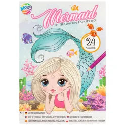 Glitter Kleur en Stickerboek Eenhoorn/Zeemeermin><noscript><img width=