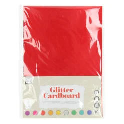 Creative Craft Group Glitterkarton A4, 10 vellen Hot