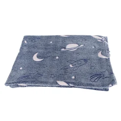 Glow in the Dark Deken Space, 100x150cm>