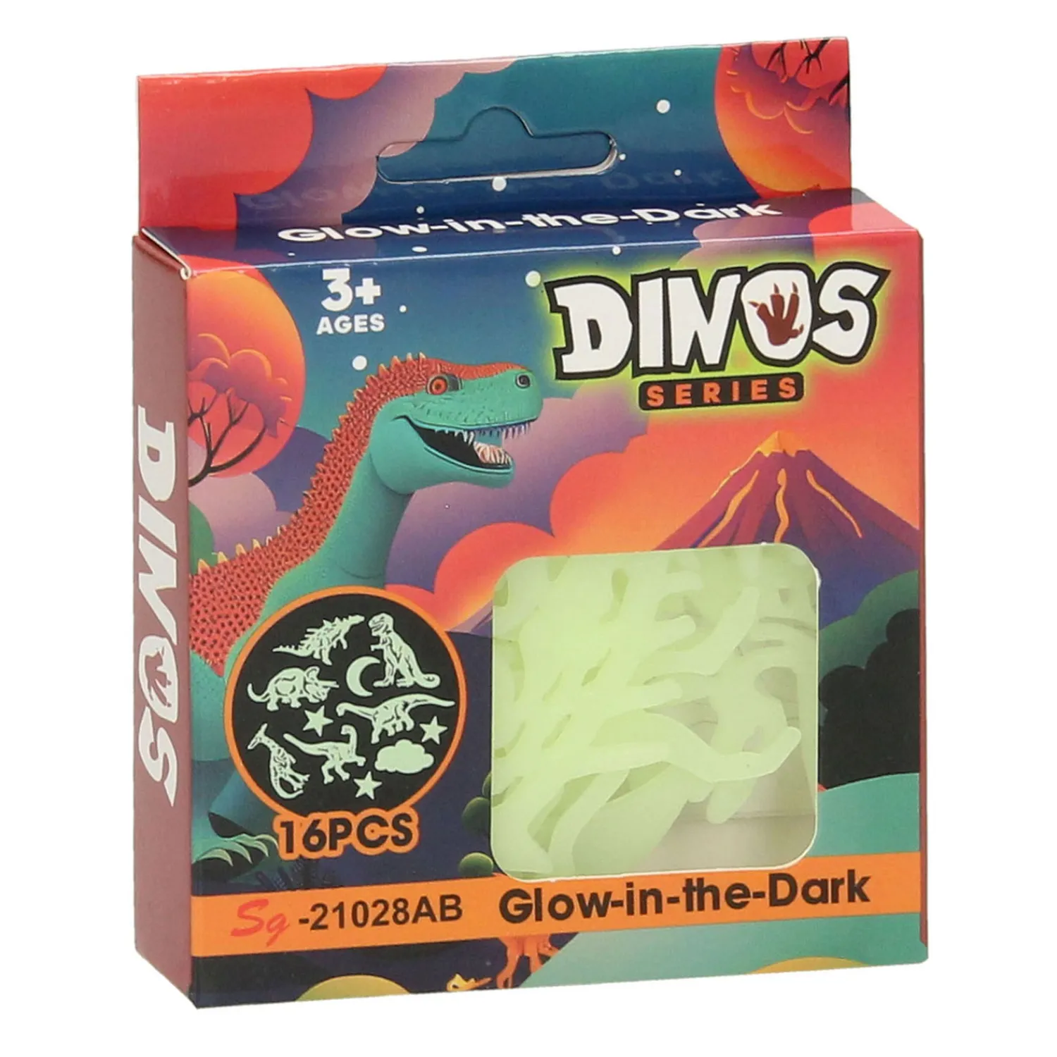 Glow in the Dark Dino's, 16dlg.> Online