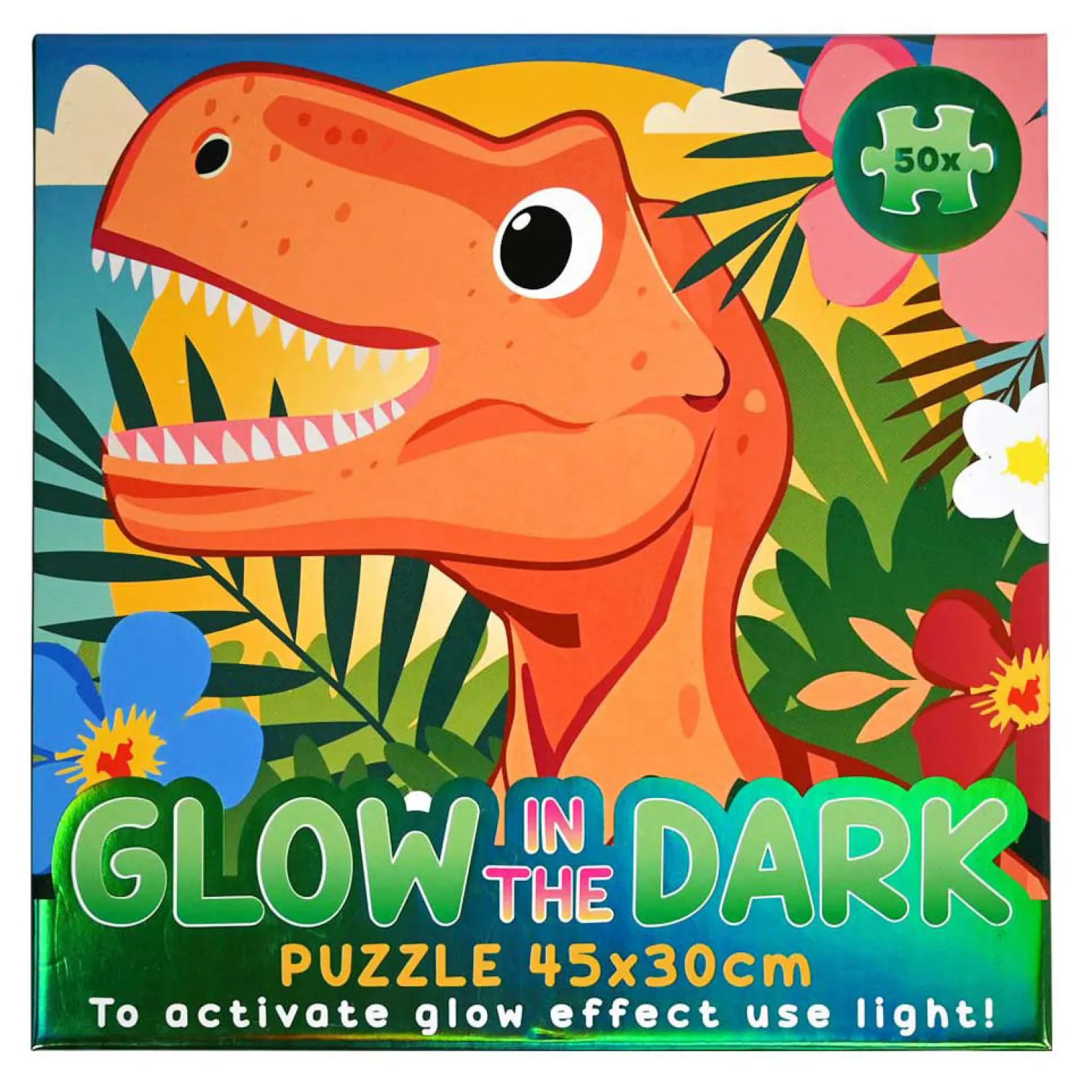 Glow in the Dark Puzzel Dino - 50st.-Wins Holland